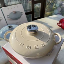 thumbnail for Foreign trade explosion Smeg 26CMsmeg seafood pot enamel pot household cast iron pot gas stove induction cooker universal