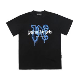 thumbnail for Palm Angels Colorful Spray Lettering Pure Cotton Short-Sleeve T-Shirt Casual Loose Fit Unisex Stylish