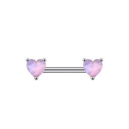thumbnail for Joia de piercing no peito com anel de mamilo em formato de coração de pêssego, barra de amor mais vendida no comércio eletrônico transfronteiriço da Amazon e AliExpress, atacado.