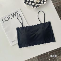 thumbnail for Traceless Strapless Ruffled Underwear Women's Junior High School Senior high school Students Thin Wrap Chest Sling Base Vest without Steel Ring