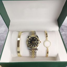 thumbnail for Manufacturers wholesale foreign trade hot three-piece set of water ghost log watches, women's steel band, non-mechanical movement quartz watches