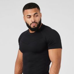 thumbnail for YOUNGLA Men's T-Shirt Sports Fitness Quick Dry Breathable Stretch Gym Wear Jogger Outdoor Running Basketball Wear