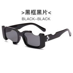 thumbnail for New European and American Personality Notch Sunglasses Street Shot Trendy Sunglasses Cross-border Fashion Men&#039;s and Women&#039;s Sunglasses