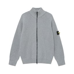 thumbnail for High-end cross-border STON 20SS stone compass badge basic function zipper sweater jacket for men and women ius