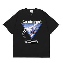 thumbnail for Cross-border 2025 summer Casa Casablanca LOGO printed men's and women's loose short-sleeved T-shirt heavy cotton