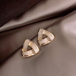 thumbnail for S925 silver needle Korean version of the new popular girl earrings, simple temperament, versatile earrings, Douyin with the same earrings wholesale