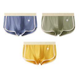 thumbnail for New Huajielong slim men's underwear multi-color wholesale men's waist simple breathable boxers a generation of hair