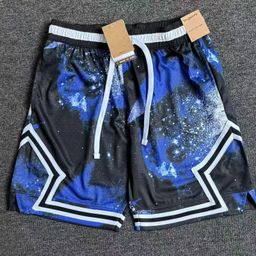thumbnail for New American shorts, contrasting stripes, casual breathable basketball sweatpants, comfortable running training, loose mesh trend