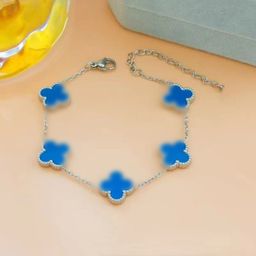 thumbnail for High-End Four-Leaf Titanium Steel Bracelet for Women, Double-Sided Shell 13mm Stainless Steel Jewelry, Small Luck, Simple and Fashionable Style