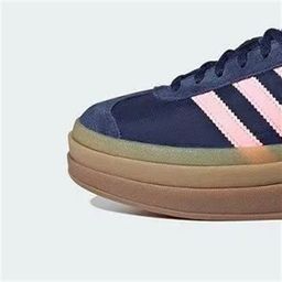 thumbnail for Gazelle Bold Men&#039s and Women&#039s Thick-Soled Casual Sneakers Black and White Hq6912 Casual Star Same Style