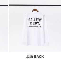 thumbnail for GALLERY DEPT new classic basic long-sleeve T-shirt with letter logo and slogan print, trendy American style