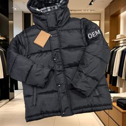 thumbnail for Cross-border plus-size winter classic fashion cold-resistant warm thickened detachable sleeve hooded men's jacket jacket