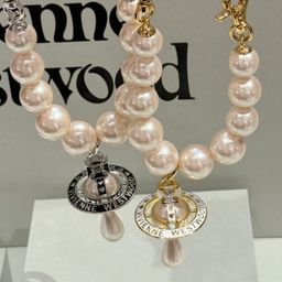 thumbnail for 高品质25新款西太后联名款NANA滴胶立体土星珍珠项链 耳环 手链