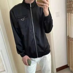 thumbnail for Spring and Autumn American Style High Street Internet-famous Same Style Jacket Men's Puppies Handsome Set Collar Simple Trendy Brand Jacket Slim-fit Slimming Jacket