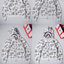 thumbnail for Trendy Brand BAPE Shark Camouflage Zipper Sweater Men&#039;s and Women&#039;s Loose Cotton fleece-lined Hooded Cardigan Jacket for Men