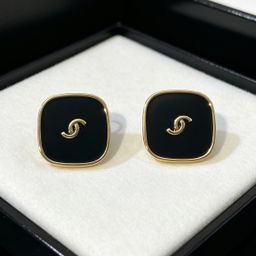 thumbnail for 26. New vintage square-shaped black earrings, fashionable, light luxury, sophisticated, classic daily versatile women's factory direct sales
