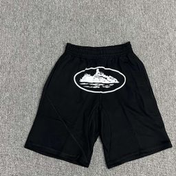 thumbnail for Cort classic Alcatraz print summer new street loose casual trendy brand hip-hop fleece-lined five-point shorts for men