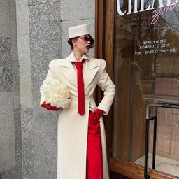 thumbnail for High-end temperament, fashionable solid color lapels, a long button, a long woolen coat, 2025 autumn/winter new cross-border