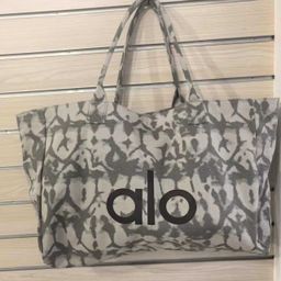 thumbnail for Official website: In-stock women's tote bag, large capacity, lazy style, alo single-shoulder handbag, yoga canvas bag, logo set