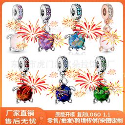 thumbnail for 2025 Foreign Trade Hot-Selling New Alloy Four-Leaf Clover Turtle Airplane Beaded DIY Bracelet Accessories Jewelry Wholesale