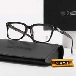 thumbnail for New Fashion Trendy Box Anti-blue Light Flat Mirror Retro Large Frame Men&#039;s and Women&#039;s Glasses Myopia Frame 7021