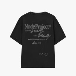 thumbnail for 26SS跨境NUDE欧美潮牌新款男女宽松纯棉短袖T恤重磅基础圆领tee