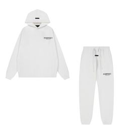 thumbnail for Foreign trade European and American fashion brand ESS fog three-dimensional letters classic autumn and winter fleece-lined men's and women's loose hooded sweater tide