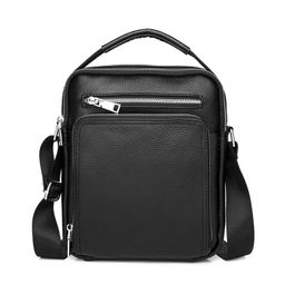 thumbnail for Lion Leiden cross-border top-layer cowhide men's shoulder bag 2025 new simple men's crossbody bag leather men's bag