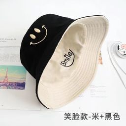 thumbnail for Chapéu dupla face para mulheres estilo coreano na moda estudante pescador chapéu para mulheres primavera e verão na moda versátil rua dupla face estilo japonês chapéu balde hip-hop
