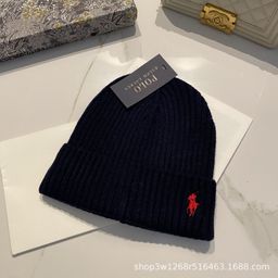 thumbnail for New Autumn and Winter Trendy Brand Pony Knitted Hat Women&#039s Internet Popular All-match Korean Style Cold Hat Warm Baotou Wool Hat Men&#039s Explosion