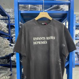 thumbnail for Erd Melancholic Rich Second-Generation Letter Print Distressed Men&#039;s and Women&#039;s Loose Retro Flap Pocket Pants Long-Sleeved Zipper Hooded Sweatshirt