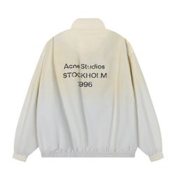 thumbnail for Trendy Foreign Trade Brand Loose-Fitting Stand-Collar Baseball Jacket for Men, Casual Versatile Simple Lettered Pilot Jacket for Spring and Autumn