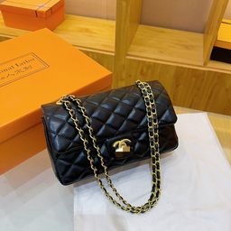 thumbnail for Tweed Style Cf Elegant Armpit Bag 2025 New Quilted Embroidery Chain Envelope Bag Single Shoulder Crossbody Tote Bag