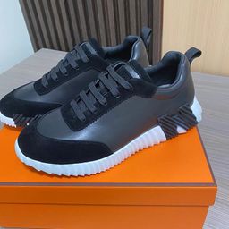 thumbnail for Tênis masculinos de couro genuíno da marca H, versáteis, que aumentam a altura, tênis casuais masculinos respiráveis, sapatos brancos femininos, tênis pretos de comércio exterior masculinos.