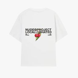thumbnail for Cross-border NUDE American trendy brand T-shirt niche heavy cotton unisex short-sleeved crew neck loose T-shirt