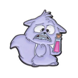 thumbnail for Cartoon cute animal shape metal brooch creative personality purple cross-border accessories badge bag bag costume pin