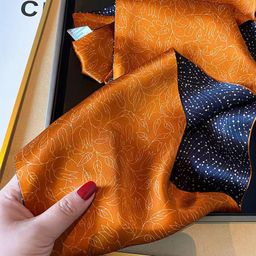 thumbnail for 100% mulberry silk silk 16*145 or so, plain crepe satin, spring, summer and autumn women's versatile fashion streamer scarf silk scarf