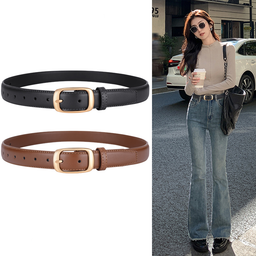 thumbnail for 女士皮带复古风腰带女针扣韩版潮流简约百搭牛仔裤带真皮新款简约