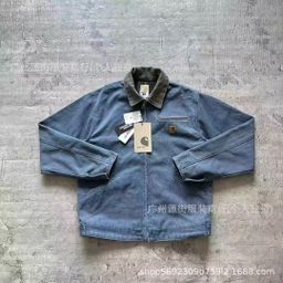 thumbnail for Cross-border Kaha J97 Detroit American Vintage Washed Distressed Canvas Thickened Cargo Denim Jacket Jacket