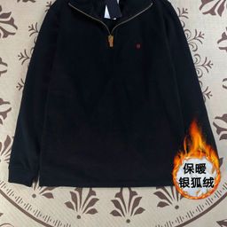 thumbnail for RL Laff Pony Logo Moletom masculino casal moletom feminino manga comprida polo meia lapela com zíper solto americano retrô