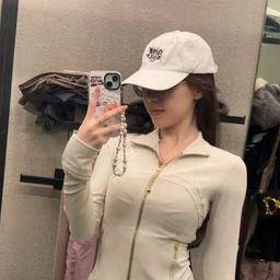 thumbnail for Lulu Original Standard Define Short Stand Collar Jacket New Yoga Running Women's Slim Fit Elastic Shaping