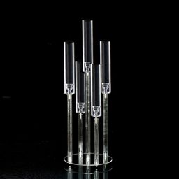 thumbnail for Cross-border exclusive transparent acrylic 5-head candlesticks, wedding scene, hotel western restaurant, main table, flowers, decorative ornaments