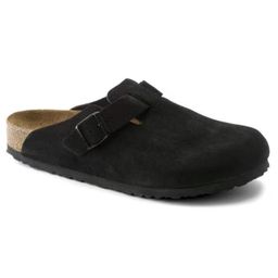 thumbnail for Birkenstock Men's and Women's Leather Loafers with Suede Toe Caps
