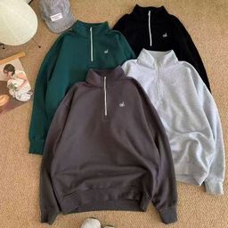 thumbnail for The same GANT heavyweight 2026 new American-style half-zip stand-up collar casual comfortable sweatshirt for men and women, autumn and winter