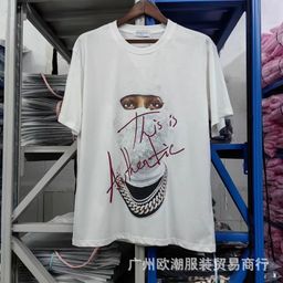 thumbnail for Cross-border fashion brand IH Stranger Things ins star with the same masked man high street short-sleeved T-shirt casual high street top