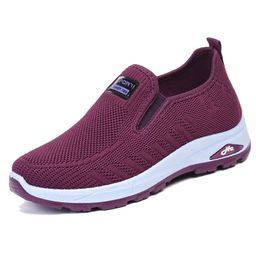 thumbnail for Old Beijing Cloth Shoes Women&#039s Spring and Autumn Middle-aged and Elderly Comfortable Mother Shoes Slip-on Flat Single-layer Shoes Non-slip Soft-soled Milk Shoes