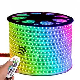 thumbnail for led strip light 110V220V colorful rgb5050 flexible color outdoor waterproof atmosphere lighting engineering light strip