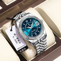 thumbnail for Relógio masculino de luxo de marca suíça, novo relógio de quartzo para negócios, transmissão ao vivo, modelo popular de comércio exterior, dropshipping.