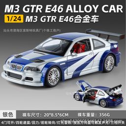 thumbnail for Cross-border New Product 1:24 BMW M3GTR E46 Alloy Model Racing Simulation Children's Toy Collectible Decoration Gift
