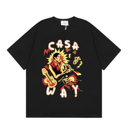 thumbnail for Cross-border 2024 Spring and Summer New Casablanca CasablancaLOGO Print Men's and Women's Loose Short-sleeved T-shirt